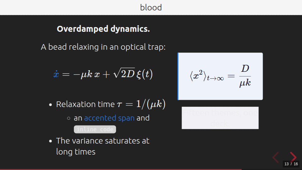The blood theme