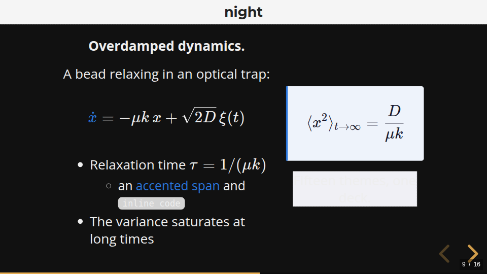 The night theme