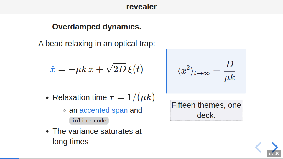 The revealer theme