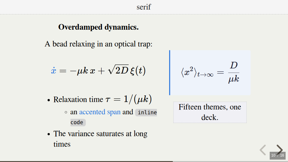 The serif theme
