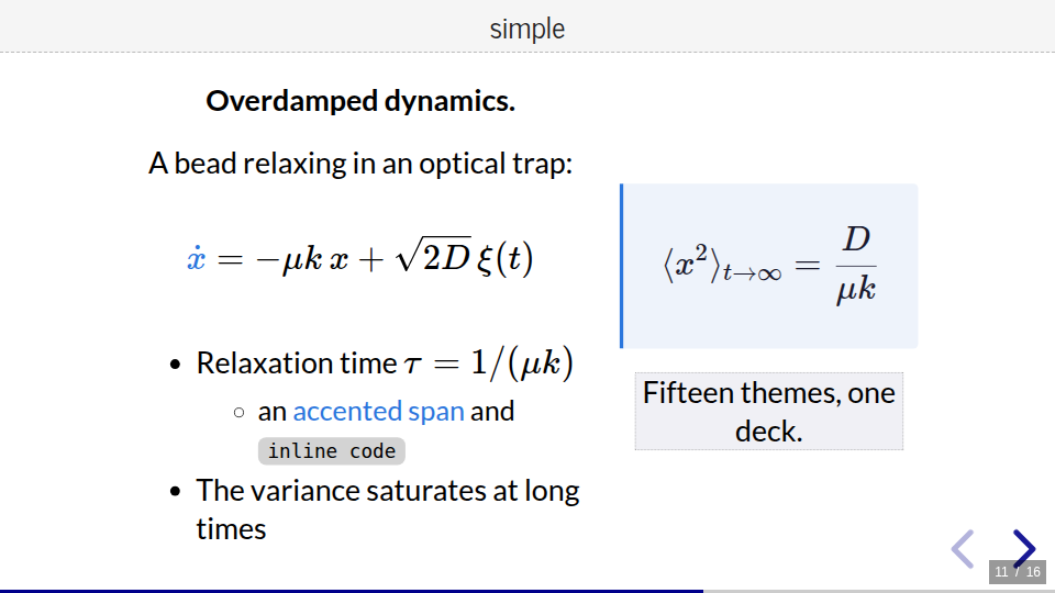 The simple theme