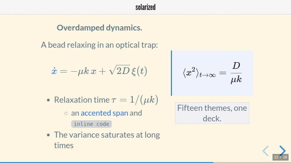 The solarized theme