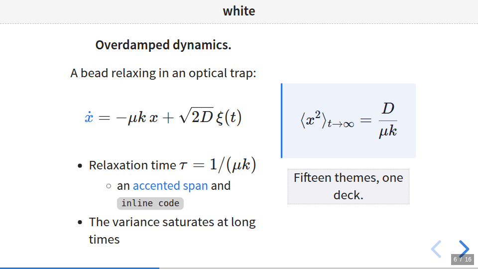 The white theme